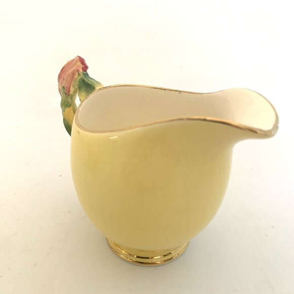 Royal Winton Rosebud Yellow Creamer and Open Sugar Bowl Grimwades Bone China Vtg - Picture 6 of 12